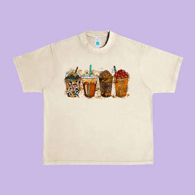 Leopard And Cowhide Drink Urban Heavy Tee Designed By Racoondesign