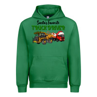 Emerald Santa's Favorite Truck Driver Urban Hoodie - LillyAllenDesigns