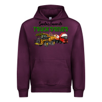 Mauve Wine Santa's Favorite Truck Driver Urban Hoodie - LillyAllenDesigns
