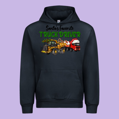 Santa's Favorite Truck Driver Urban Hoodie Designed By Lillyallendesigns