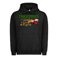 Pigment Black Santa's Favorite Truck Driver Urban Hoodie - LillyAllenDesigns