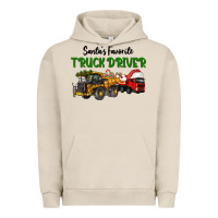 Pigment French Oak Santa's Favorite Truck Driver Urban Hoodie - LillyAllenDesigns