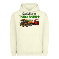 Pigment Pistachio Santa's Favorite Truck Driver Urban Hoodie - LillyAllenDesigns