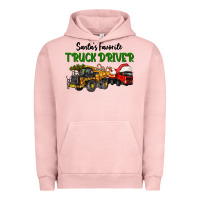 Pigment Salmon Santa's Favorite Truck Driver Urban Hoodie - LillyAllenDesigns