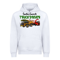 White Santa's Favorite Truck Driver Urban Hoodie - LillyAllenDesigns