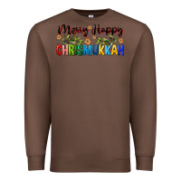 Chestnut merry happy chrismukkah with olive branch Premium Sweatshirt - FaDigitalArtStudio