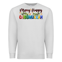 Dove Grey merry happy chrismukkah with olive branch Premium Sweatshirt - FaDigitalArtStudio