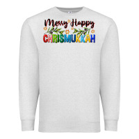 Oatmeal Heather merry happy chrismukkah with olive branch Premium Sweatshirt - FaDigitalArtStudio
