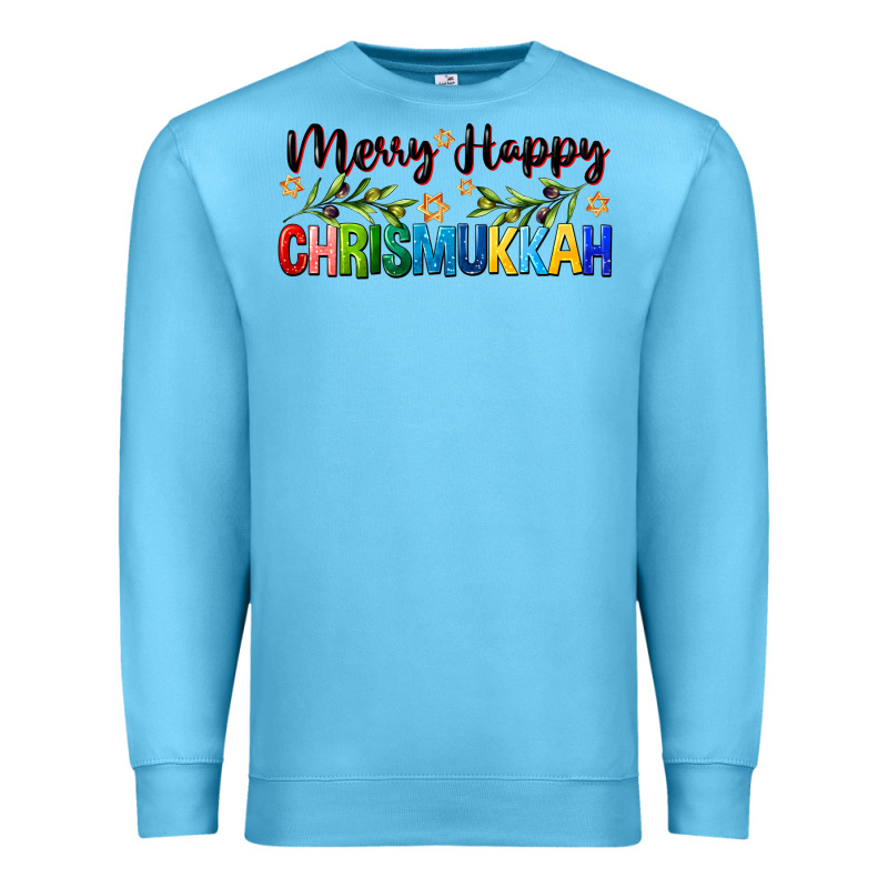 Merry Happy Chrismukkah With Olive Branch Premium Sweatshirt by FaDigitalArtStudio | Teevron