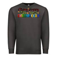 Smoke merry happy chrismukkah with olive branch Premium Sweatshirt - FaDigitalArtStudio