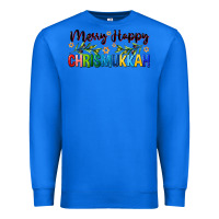 True Royal merry happy chrismukkah with olive branch Premium Sweatshirt - FaDigitalArtStudio