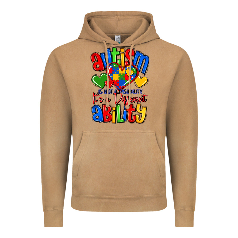 Autism Is Not A Disability It's A Different Abilit Vintage Hoodie by LillyAllenDesigns | Teevron