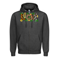 Charcoal Heather Western lucky St. Patrick's Day Zipper Hoodie - CowGirlArtShop