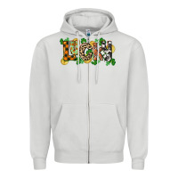 Dove Grey Western lucky St. Patrick's Day Zipper Hoodie - CowGirlArtShop