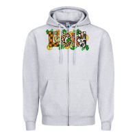 Heather Grey Western lucky St. Patrick's Day Zipper Hoodie - CowGirlArtShop