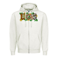 Oatmeal Heather Western lucky St. Patrick's Day Zipper Hoodie - CowGirlArtShop