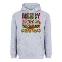 Heather Grey merry christmas with cupcake bbs Heavyweight Hoodie - BundleAndBundleShop