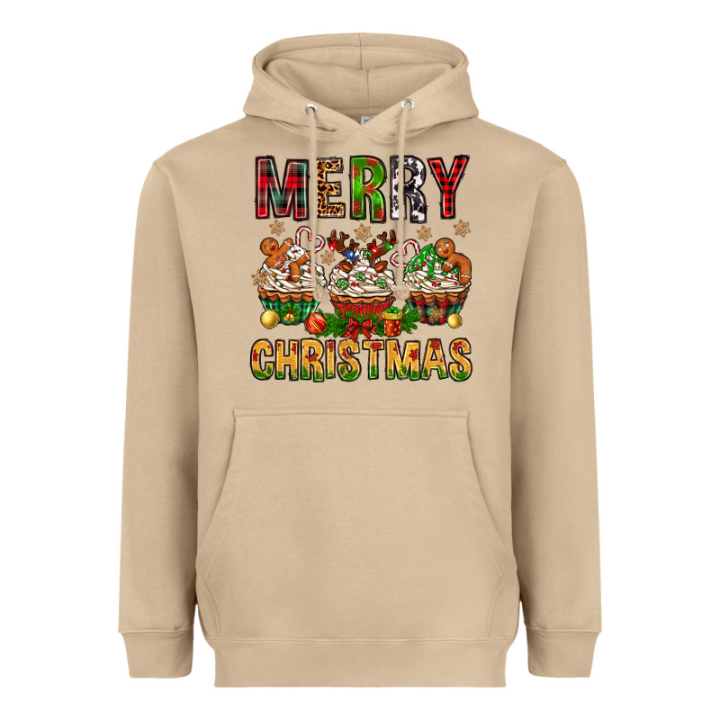 Merry Christmas With Cupcake Bbs Heavyweight Hoodie by BundleAndBundleShop | Teevron