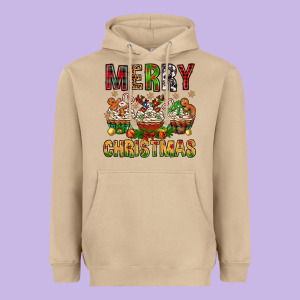 Merry Christmas With Cupcake Bbs Heavyweight Hoodie Designed By Bundleandbundleshop