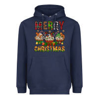 Navy merry christmas with cupcake bbs Heavyweight Hoodie - BundleAndBundleShop
