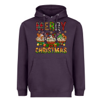 Plum merry christmas with cupcake bbs Heavyweight Hoodie - BundleAndBundleShop