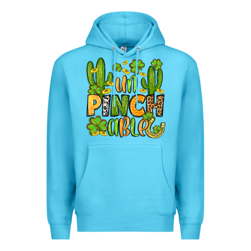 Un Pinch Able  St. Patrick's Day Premium Hoodie by OliviaCreatesArt | Teevron