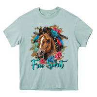 Arona free spirit quarter horse floral Heavy Core Tee - LillyAllenDesigns