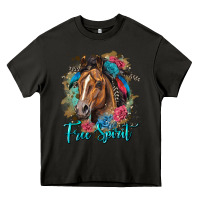 Asphalt free spirit quarter horse floral Heavy Core Tee - LillyAllenDesigns
