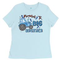 Baby Blue promoted to big brother Ladies Tee - MaliasSmallBusiness