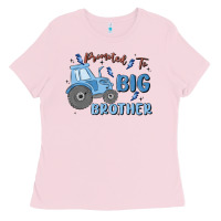 Bubblegum Pink promoted to big brother Ladies Tee - MaliasSmallBusiness