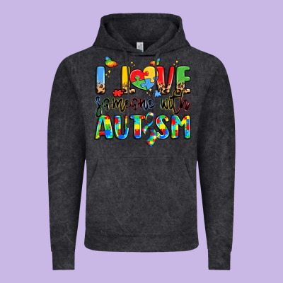 I Love Someone With Autism Vintage Hoodie Designed By Lillyallendesigns