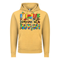 Vintage Mustard i love someone with autism Vintage Hoodie - LillyAllenDesigns
