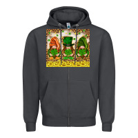 Smoke St. Patrick's Day gnomies with leopard tumbler Zipper Hoodie - HowdyJamesFarm