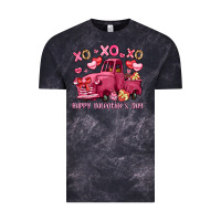 Cloud Black xo xo xo happy valentine's day truck Vintage Tee - LillyAllenDesigns