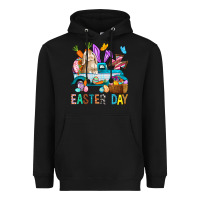 Black Easter Day With Truck Heavyweight Hoodie - BundleAndBundleShop