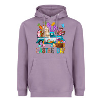 Lavender Easter Day With Truck Heavyweight Hoodie - BundleAndBundleShop