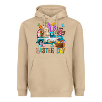 Mushroom Easter Day With Truck Heavyweight Hoodie - BundleAndBundleShop