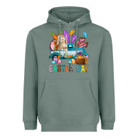 Sage Easter Day With Truck Heavyweight Hoodie - BundleAndBundleShop