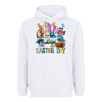 White Easter Day With Truck Heavyweight Hoodie - BundleAndBundleShop