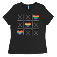 Black pride tic tac toe Ladies Tee - MaliasSmallBusiness