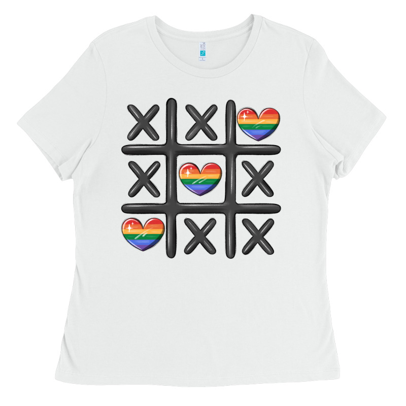 Pride Tic Tac Toe Ladies Tee by MaliasSmallBusiness | Teevron