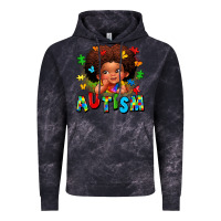 Cloud Black autism afro girl Vintage Hoodie - LillyAllenDesigns