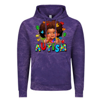 Cloud Purple autism afro girl Vintage Hoodie - LillyAllenDesigns