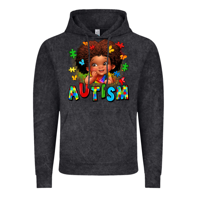 Autism Afro Girl Vintage Hoodie by LillyAllenDesigns | Teevron