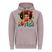 Vintage Zinc autism afro girl Vintage Hoodie - LillyAllenDesigns