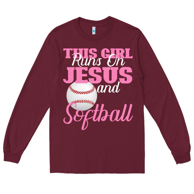 This Girl Jesus And Softball Long Sleeve Tee by Bettercallsaul | Teevron