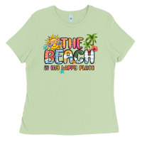 Matcha the beach is my happy place Ladies Tee - MaliasSmallBusiness