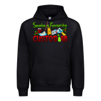 Black Santa's Favorite Custodian Urban Hoodie - LillyAllenDesigns