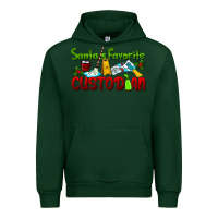 Forest Green Santa's Favorite Custodian Urban Hoodie - LillyAllenDesigns