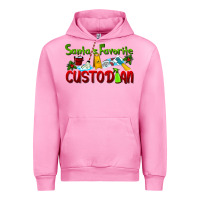 Fuchsia Pink Santa's Favorite Custodian Urban Hoodie - LillyAllenDesigns
